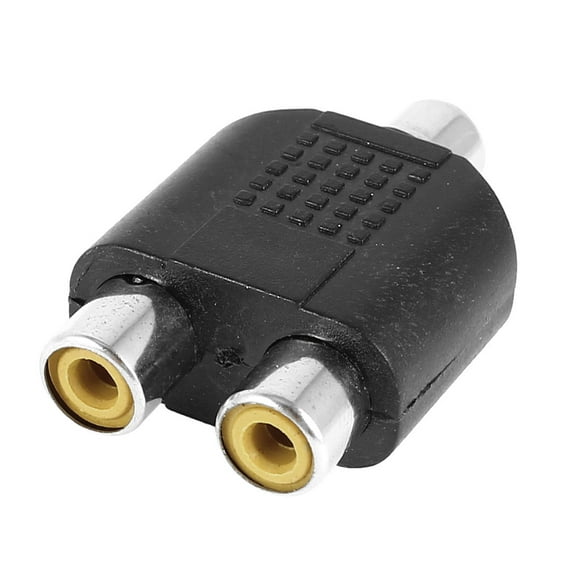 Unique Bargains RCA Female Jack to 2 Female Plug AV Audio Y Shape Adapter Replacement
