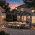 thumbnail image 3 of Clouddwell 14' x 10' Gazebo for Patio, Hard Top Lean to Gazebo Pergola Carport, Freestanding Shelter Pergolas and Gazebos Clearance with Patio Roof, Wall-Mounted Heavy Duty Awnings for Patio, Decks, 3 of 7