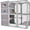 Gray (76.8"L x 35.8"W x 69.3"H), variant on Aivituvin Large Catio Outdoor Cat Enclosure with Condos, Wood Catio Walk in Cat House, Kitty Shelter Indoor with Waterproof Roof Gray