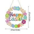 thumbnail image 3 of Easter Decoration Door Hanging, 10.6" Wooden Wreath Pendant for Front Porch and Holiday Decor, Seasonal Welcome Sign, 3 of 6