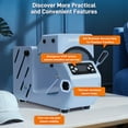 thumbnail image 6 of Hat Heat Press Machine,GOCHIFIX Automatic Hat Heat Press with 2pcs Interchangeable Platens for Caps Hats T-Shirts and HTV Iron On and Sublimation Projects,Blue, 6 of 9