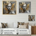 thumbnail image 4 of Designart "Flying Butterflys In Gold" Fashion Woman Canvas Art Print, 4 of 5