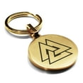 thumbnail image 1 of Stainless Steel Viking Valknut Round Medallion Keychain Circle Ring, 1 of 2