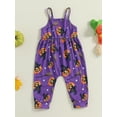 thumbnail image 2 of FEORJGP Little Girls Halloween Rompers Clothes 6M 12M 18M 2T 3T Toddler Baby Sleeveless Jumpsuits Ghost/Pumpkin Print Bodysuits Spaghetti Strap Overal Infant Girl Fashion Cute Casual Clothes, 2 of 7