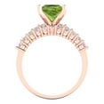 thumbnail image 4 of Clara Pucci 14K Rose Gold 2.63 Natural Peridot Engraveable Engagement Ring + Wedding Band Set, 4 of 7