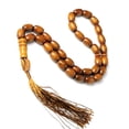 thumbnail image 1 of Elegant Sandalwood Prayer Beads 33 Pieces 8mm Diameter with Charms for Daily Use and Worship, Brown, 1 of 5