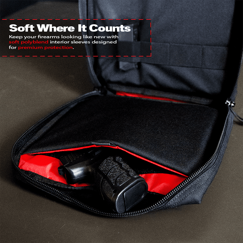 DDT Viper Padded Double Pistol Case, Color Black