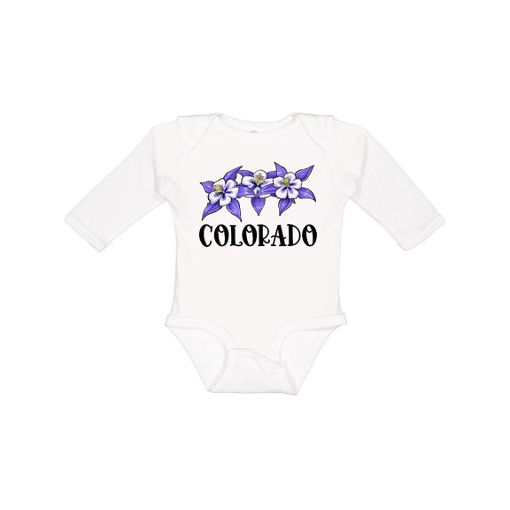 Inktastic Colorado Columbine Flowers Boys or Girls Long Sleeve Baby Bodysuit