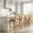 Amber, variant on French Country Bar Stools Set of 2, Grey Rattan Counter Height Stools, Linen Upholstered, Farmhouse Wooden Barstools with Cane Back, Kitchen Island Chairs, Sillas para Barra de Cocina (Gray, 2 Pcs)