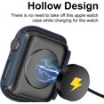 thumbnail image 3 of 8 Pack Étui Mat Compatible avec Apple Watch 44mm SE Series 6/ 5/ 4, Cadre Pare-Chocs Rigide PC [Sans Protecteur d'Écran] Étui Antichoc Accessoires de Protection Tout Autour iWatch, 3 of 5