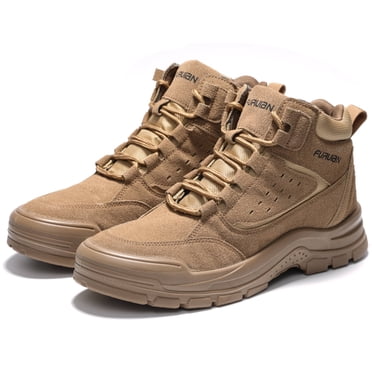 Furuian Steel Toe Boots for Men Women Slip Resistant High Top Steel Toe Safety Shoes