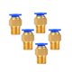 thumbnail image 1 of Empuje roscado de latón en el conector neumático de la junta Conector de accesorios rápidos PC10-03 Zulema Articulación traqueal neumática, 1 of 8