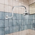 thumbnail image 3 of OUNONA Stainless Steel Shower Extension Arm Wall Mounted Silver 1Pcs Curved Bathroom Installation, 3 of 8
