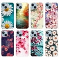 BINUFF Floral Girl's Heart Phone Case TPU Colored Drawing Back Cover
