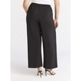 thumbnail image 3 of Sofia Jeans Women's and Women's Plus Drape Wide Leg Pants, 27" Inseam, Sizes XS-4X, 3 of 3