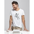 thumbnail image 2 of Astronaut Drifting Away Ink Art Tee Men's -Image by Shutterstock, 2 of 4