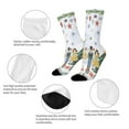 thumbnail image 5 of Funny Casual Cotton Socks for Men Women，Christmas Watercolor Nutcracker Xmas Cartoon Unisex Novelty Printed Crew Hiking Socks, 5 of 6