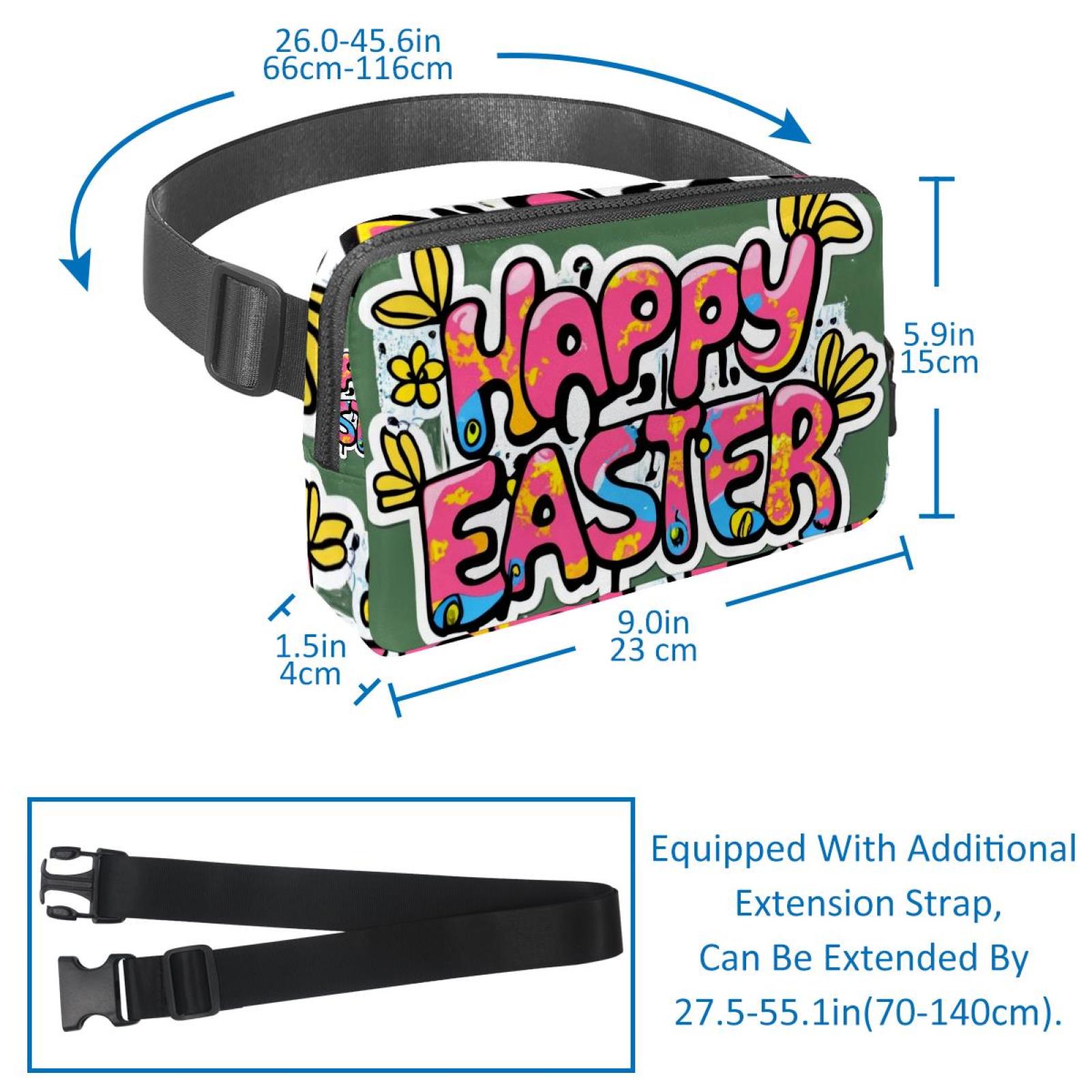 Easter Running Belt Waist Packs Fanny Bag: Lightweight, Adjustable, with Extension Strap, Unisex