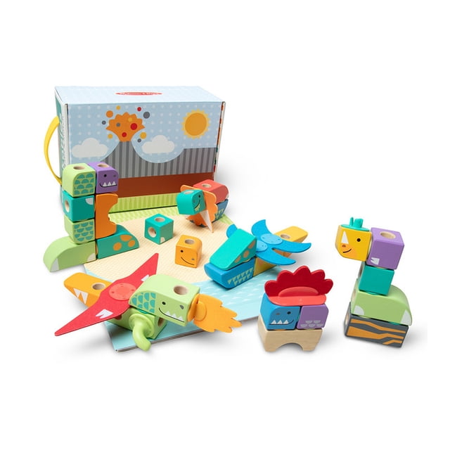 Set de Juego Melissa & Doug Bloques Apilables Dinosaurios