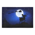 thumbnail image 2 of MKHERT Deer Afraid See Santa Claus Riding A Sleigh Doormat Rug Home Decor Floor Mat Bath Mat 23.6x15.7 inch, 2 of 3