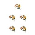 thumbnail image 1 of sweethay Flor Broche Pin Breastpin Joyería Regalo personalizado Disfraz Ornamento Amarillo Amarillo 5Conjunto, 1 of 6