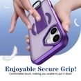thumbnail image 5 of Case For Apple iPhone 17 6.3-inch, Compatible With MagSafe，Integrated Retractable Metal Ring Holder ShockProof Protective Car Mounted Magnetic Case,Purple,For iPhone 17, 5 of 10