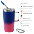 thumbnail image 2 of 20 oz Stainless Steel Insulated Tumbler with Handle, Thermal Travel Coffee Mug with Lid and Straw, 2 of 6