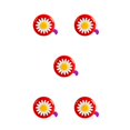 thumbnail image 3 of Transemion Daisy Flower Children Cycling for Handlebars Multi-color Bell Alarming Bike Decor red purple 5Set, 3 of 6