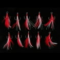 thumbnail image 4 of Almencla 10pcs Stainless Steel Sharp Fishing Treble Hooks with Feather 06, 4 of 8
