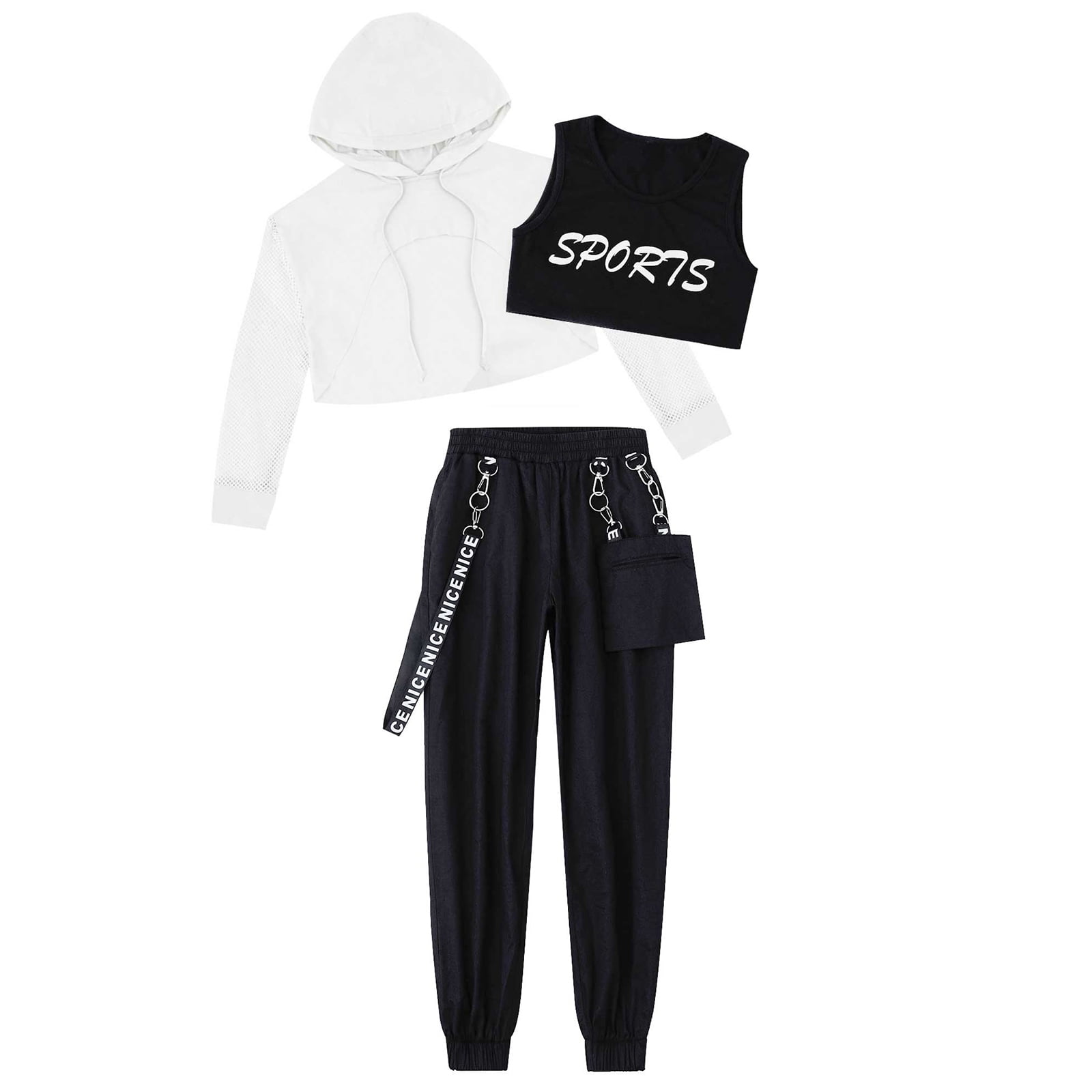 Tenue De Danse Enfant Fille - Crop Top Et Jupe-pantalon Léger - Pour Danse Latine, Jazz, Compétition Ou Cours - 12
