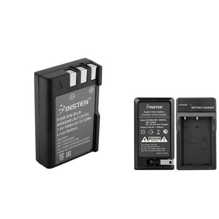 Nikon D40 Body - Insten Battery + Charger EN-EL9 EN-EL9a MH-23 For Nikon D40X D40 D60 D5000 D3000 (2-in-1 Accessory Bundle)