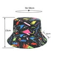 thumbnail image 2 of ZSQDM Printed Fishermans Hat Mens and Women's Outdoor Sunshade Hat Double Sided All Purpose Pot Hat Women beanie Hat Rack Bucket Hats Scrub Cap, 2 of 3