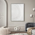 thumbnail image 6 of Serene Circles Heavily Textured Hand Painted White Framed Canvas Wall Art, 6 of 11