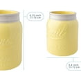 thumbnail image 5 of Comfify Ceramic Mason Jar Utensil Holder for Countertop Kitchen Use, Yellow, 5 of 7