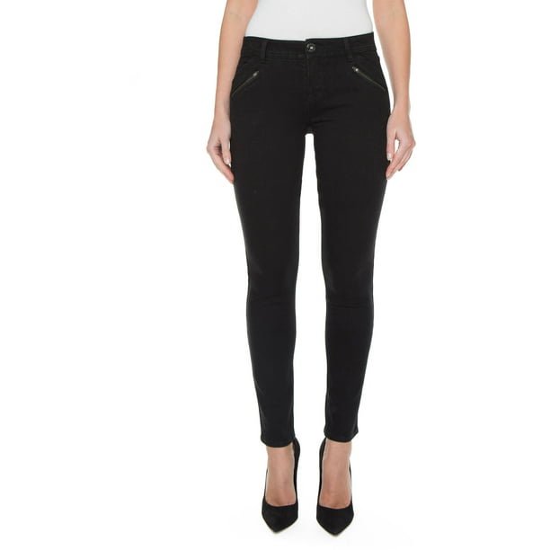 Jordache - Women's Zippered Slat Pocket Skinny Jean - Walmart.com ...