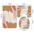 thumbnail image 3 of Brown Boho Geometric Pattern Bathroom Rugs Sets 3 Piece,Toilet Cover Set,Absorbent Non Slip Bathroom Mats Sets with U-Shaped Contour Rug Toilet Rug Set, 3 of 5