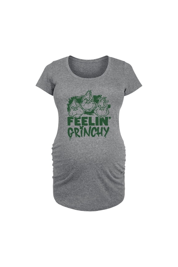 The Grinch - Feelin Grinchy Street Art - Women's Maternity Scoop Neck Graphic T-Shirt