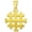 Yellow, variant on Solid Gold Matte Jerusalem "Crusaders" Cross (10K Yellow Gold, Pendant)