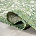 thumbnail image 5 of MORI SMB104F-5 Malta Bohemian Medallion Textured Weave Indoor Outdoor Area Rug, Coastal Traditional Transitional Easy Cleaning,Bedroom,Kitchen,Backyard,Patio,Non Shedding, 5 X 8, Cream/Green, 5 of 6