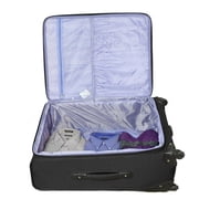 Transworld 3-piece Expandable 360 Degree Spinner Upright Luggage Set - Black