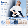 thumbnail image 5 of Hicloud Vacuum Steamer, Handheld  Travel Garment Steamer for Clothes, 2500Pa Suction for Clothes Grips, Steaming & Ironing 2 In 1, 3 Modes, 5 of 13
