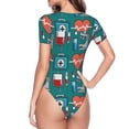 thumbnail image 4 of Balery Medical Elements Women's Short Sleevee Crew Neck Bodysuit Tops Short Sleeve Tops Basic-Small, 4 of 9