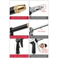 thumbnail image 7 of YANHAIGONG Summer Garden Hose Nozzle Sprayer High Pressure, Water Spray Car Wash Handle Garden Tool with 3-Connector, Portable Garden Hose Nozzle for Cleaning Cars, Walls, Windows, 7 of 7