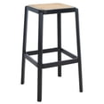 thumbnail image 5 of SAFAVIEH Silus Square Backless Bar Stool, Black/Natural, 5 of 10