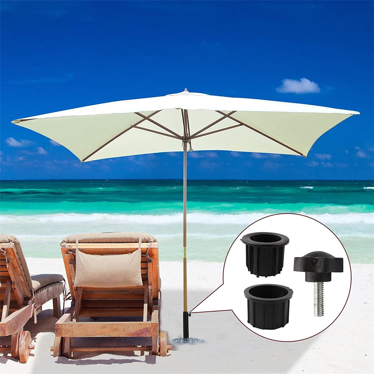 ebay patio umbrella base insert GHAMYEE 8PCS Stand Hole Ring Plug Cover and Cap Umbrella Stand Replacement Parts Umbrella Stand Base Umbrella Pole Fastening Cap for Outdoor Patio Heavy Umbrella Base Casewin 6Pcs Patio Umbrella Base