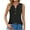 Black, variant on Lovskoo Eyelet Summer Tops for Women 2024 Tank Tops V Neck Sleeveless Button Solid Color Tank Top Olive Green