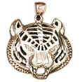 thumbnail image 1 of 14K Rose Gold Tiger Head Pendant - 35 mm, 1 of 3