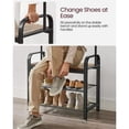thumbnail image 6 of VASAGLE 4-in-1 Hall Tree with Shoe Bench for Entryway Bench with 9 Removable Hooks 13.3 x 28.3 x 72.1 Inches Coat Rack Rustic Brown and Black, 6 of 9