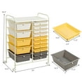 thumbnail image 6 of Topbuy 15-Drawer Rolling Trolley Mobile Storage Cart Tools Scrapbook Paper Organizer, 6 of 6