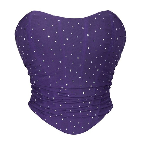 Tops For Women Bustier Shapewear Lace Waist Push Up Bodysuit,Color:Purple